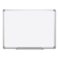 White Boards | MasterVision MA2100790 96 in. x 48 in. Earth Silver Easy Clean Dry Erase Boards - White/Silver image number 0