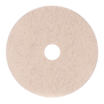 Boardwalk BWK4021NHE 21 in. Diameter Natural Hog Hair Burnishing Floor Pads - Tan (5/Carton)