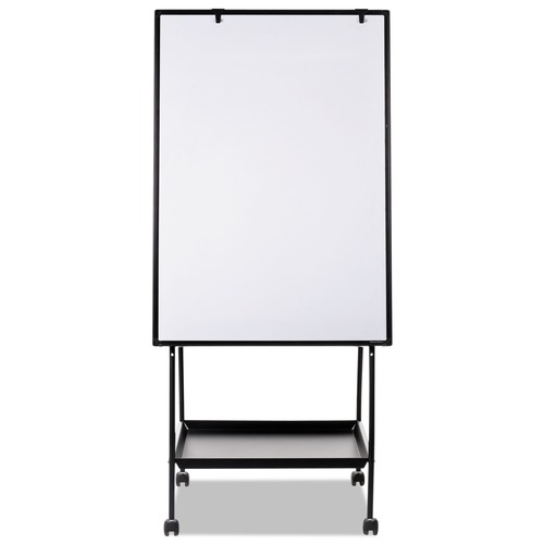 White Boards | MasterVision EA49125016 29-1/2 in. x 74.88 White Surface Black Metal Frame Creation Station Dry Erase Board image number 0