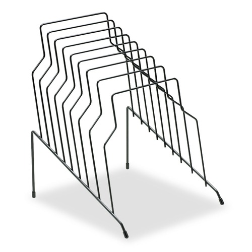 File Folders | Fellowes Mfg Co. 72614 10.13 in. x 12.13 in. x 11.19 in. Letter to Legal Size Files 8 Sections Wire Step File - Black image number 0