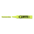 Highlighters | Avery 24000 HI-LITER Desk-Style Chisel Tip Highlighters - Fluorescent Yellow Ink/Black Barrel (1-Dozen) image number 3