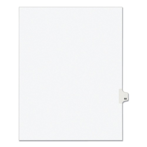 Dividers & Tabs | Avery 01068 11 in.x 8.5 in. 10-Tab Avery Style 68 Preprinted Legal Exhibit Side Tab Index Dividers - White (25/Pack) image number 0