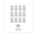 Mops | Boardwalk BWK220RCT 20 oz. Rayon Premium Cut-End Wet Mop Heads - White (12/Carton) image number 3