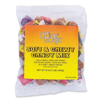 CANDY GUM MINTS | Office Snax 00664 1 lb. Bag Candy Assortments - Soft and Chewy Candy Mix