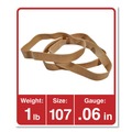 Just Launched | Universal UNV01107 0.06 in. Gauge Size 107 Rubber Bands - Beige (40/Pack) image number 2