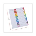 Dividers & Tabs | Universal UNV24810 11 in. x 8.5 in. 12-Tab Jan. to Dec. Deluxe Table of Contents Dividers for Printers - White (1 Set) image number 2