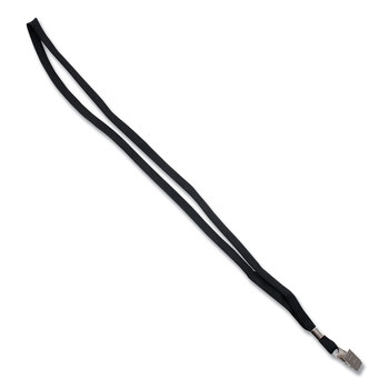 Advantus 75401 36 in. Long Metal Clip Fastener Deluxe Lanyards - Black (24/Box)