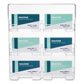 Desktop Organizers | Deflecto 70601 8.5 in. x 1.63 in. x 9.75 in. Plastic 6-Pocket Business Card Holder - Clear image number 4