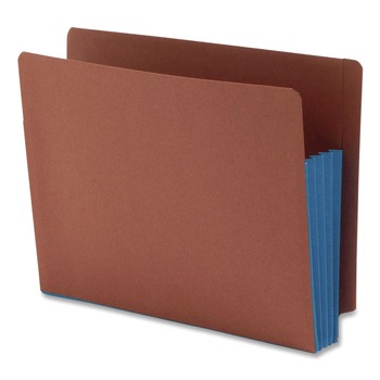 Smead 73679 Fully Lined 6.5 in. High Gussets 3.5 in. Expansion Letter Size Redrope Drop-Front End Tab File Pockets - Blue (10/Box)