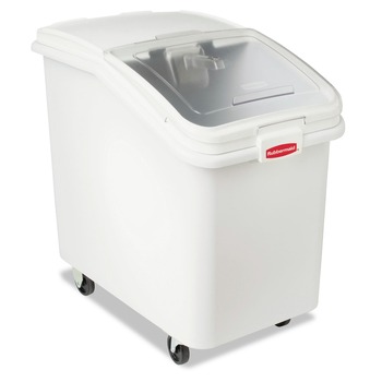 KITCHEN | Rubbermaid Commercial FG360388WHT 18 in. x 29.75 in. x 28 in. 30.86 gal. ProSave Mobile Plastic Ingredient Bin - White