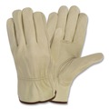 Cleaning Gloves | MCR Safety 3215M Economy Leather Driver Gloves - Medium, Beige (1-Pair) image number 1