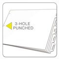 Binders | Cardinal 84270CB 11 in. x 17 in. 5-Tab Write 'n Erase Tabloid Index Dividers - White image number 2
