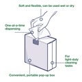 Cleaning Cloths | Tork 500176 1-Ply 8.3 in. x 16.1 in. Light Duty Cleaning Cloth Pop Up Box - White (10/Carton) image number 2