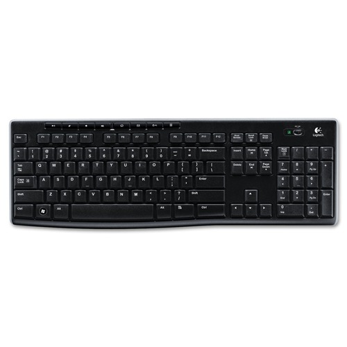 Office Electronics & Batteries | Logitech 920-003051 K270 USB Unifying Receiver Wireless Keyboard - Black image number 0