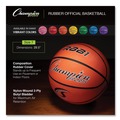 Breakroom Supplies | Champion Sports RBB1 No. 7 Official Size Rubber Sports Ball For Basketball - Orange image number 1