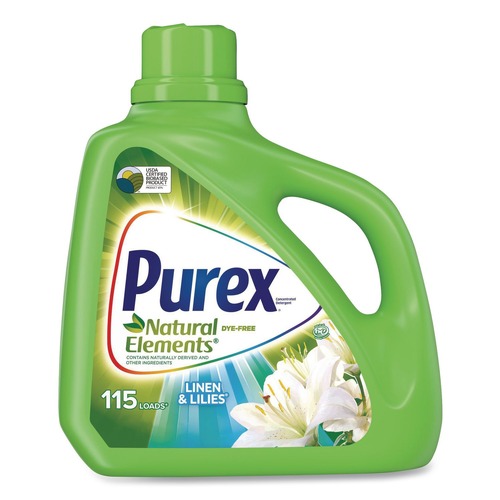 Laundry Detergents | Purex 01134 150 oz. Bottle Linen and Lilies Ultra Natural Elements He Liquid Detergent (4/Carton) image number 0