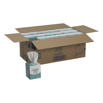 PAPER AND DISPENSERS | Georgia Pacific Professional 46580 2-Ply Premium Facial Tissue in Cube Box - White (36-Piece/Carton 96-Sheet/Box)