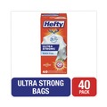 Trash Bags | Hefty E88338 Ultra Strong 23.75 in. x 24.88 in. 13 gallon Drawstring Extra Heavy-Duty Tall Kitchen Trash Bags - White (40/Box) image number 4