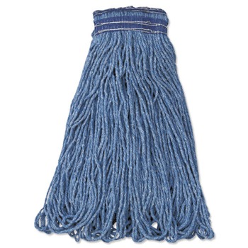 Rubbermaid Commercial FGE23800BL00 24 oz. Universal Headband Cotton/Synthetic Mop Head - Blue (12/Carton)