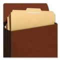 File Folders | Pendaflex 060575 5.25 in. Expansion 1 Section Legal Size Elastic Cord Closure Premium Reinforced Expanding Wallet - Red Fiber image number 2
