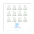 Just Launched | Boardwalk BWK216RCT 16 oz. Rayon Premium Cut-End Wet Mop Heads - White (12/Carton) image number 7