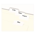 Back to School Sale | Avery 16280 1.25 in. Wide 1/5-Cut Printable Plastic Tabs with Repositionable Adhesive - White (96/Pack) image number 1