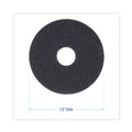 Labor Day Sale | Boardwalk BWK4013BLA 13 in. Diameter Stripping Floor Pads - Black (5/Carton) image number 3