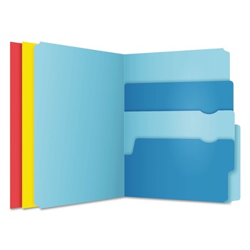 Pendaflex 10773 0.75 in. Expansion Divide It Up Letter Size File Folder - Assorted Colors (12/Pack)