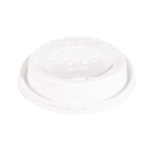 Cups and Lids | SOLO LGXW2-0007 The Gourmet Lid Hot Cup Lids for Trophy Plus, Fits 12 oz to 20 oz - White (1,500/Carton) image number 0