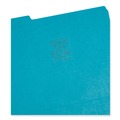 File Folders | Smead 13143 1/3-Cut Tabs Assorted Letter Size 0.75 in. Expansion Colored File Folders - Teal (100/Box) image number 2