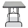 Folding Tables | Iceberg 65517 IndestrucTable 60 in. x 30 in. x 29 in. Commercial Folding Table - Rectangular Charcoal image number 1