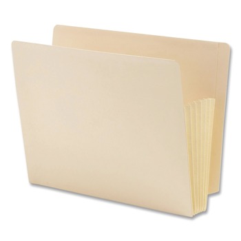 Smead 75160 5.25 in. Expansion Letter Size End Tab TUFF Pockets - Manila (10/Box)