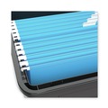 File Folders | Storex 61528U01C 18.5 in. x 14.25 in. x 10.88 in. Plastic Letter/Legal File Tote - Black/Clear image number 4