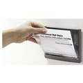 Floor Signs & Safety Signs | Durable 497737 6.75 in. x 0.63 in. x 5.13 in. Click Sign Holder For Interior Walls - Gray image number 3