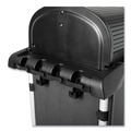 Cleaning Carts | Rubbermaid Commercial 1861427 Executive High Security 23.1 in. x 39.6 in. x 27.5 in. Janitorial Cleaning Cart - Black image number 8