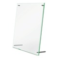 Mailroom Equipment | Deflecto 799693 Letter Insert Superior Image Beveled Edge Sign Holder - Clear/Green-Tinted Edges image number 0