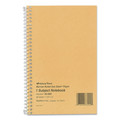 Notebooks & Pads | National 33002 80 Eye-Ease Green Sheets 7.75 in. x 5 in. Narrow Rule Single-Subject Wirebound Notebooks -Brown Board Cover image number 0