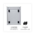 Office Filing Cabinets & Shelves | Alera ALEPAFFLG 14.96 in. x 19.29 in. x 27.75 in. 2 Legal/Letter-Size File Drawers Left or Right File Pedestal - Light Gray image number 7