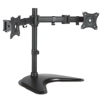 PRODUCTS | Kantek MA225 32 in. x 13 in. x 17.5 in. Supports 18 lbs. Dual Monitor Articulating Desktop Stand for 13 in. to 27 in. Monitors - Black