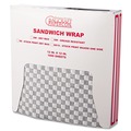  | Bagcraft P057800 12 in. x 12 in. Grease-Resistant Paper Wraps and Liners - Black Check (5000/Carton) image number 1