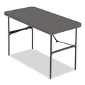 Office Desks & Workstations | Iceberg 65507 IndestrucTable 48 in. x 24 in. x 29 in. Commercial Folding Table - Rectangular Charcoal image number 0