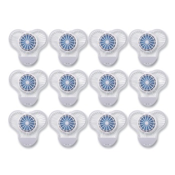 Boardwalk TBSP012I072M332143000 Green Apple Fragrance Urinal Screen with Non-Para Cleaner Block (12/Box)
