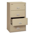 Office Filing Cabinets & Shelves | FireKing 4-3122-CPA 4 Legal/Letter-Size File Drawers 31.13 in. x 22.13 in. x 52.75 in. 260 lbs. Overall Capacity Insulated Lateral File - Parchment image number 1