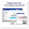 Label & Badge Holders | Avery 74541 4 x 3 Top-Load Clip-Style Name Badge Holder with Laser/Inkjet Insert - White (100/Box) image number 3