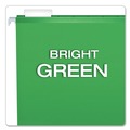 File Folders | Pendaflex 04152 1/5 BGR 1/5-Cut Tabs Colored Reinforced Hanging Folders - Letter Size/Bright Green (25/Box) image number 2