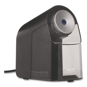 X-ACTO 1675X Model 1675 TeacherPro Classroom AC-Powered 4 in. x 7.5 in. x 8 in. Electric Pencil Sharpener - Black/Silver/Smoke