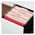 File Folders | Universal UNV14118EE 1/5-Cut Tab Deluxe Bright Color Hanging File Folders - Letter Size, Red (25/Box) image number 3