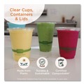 Food Trays, Containers, and Lids | World Centric TRLCSBB 12.1 in. x 9.8 in. x 0.8 in. Plastic Lids for Fiber Bento Box Containers - Clear (300/Carton) image number 2