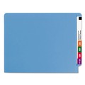 File Folders | Smead 25010 Straight Tabs Letter Size 0.75 in. Expansion Shelf-Master Reinforced End Tab Colored Folders - Blue (100/Box) image number 1