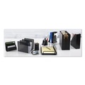 Desk Accessories & Office Organizers | Artistic ART20002 Urban Collection 10 in. x 13.75 in. x 3.5 in. 1 Section Letter Size Files Punched Metal Letter Tray - Black image number 4